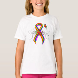 Rainbow Awareness Lint met Vlinder T-shirt
