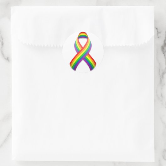 Rainbow Awareness Lint Ronde Sticker (Tas)