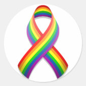 Rainbow Awareness Lint Ronde Sticker (Voorkant)