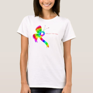 Rainbow Awareness Lint Vlinder T-shirt