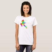 Rainbow Awareness Lint Vlinder T-shirt (Voorkant volledig)
