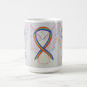 Rainbow Awareness Ribbon Angel Art Mok (Center)