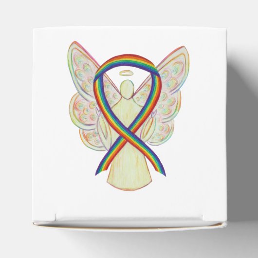 Rainbow Awareness Ribbon Angel Party Favor Box Bedankdoosjes (Bovenkant)