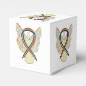 Rainbow Awareness Ribbon Angel Party Favor Box Bedankdoosjes (Achterkant)