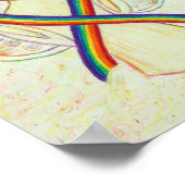 Rainbow Awareness Ribbon Angel Poster Art Print (Hoek)