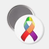 Rainbow Awareness Ribbon II Magnet (Voorkant / Achterkant)