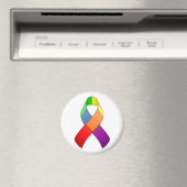 Rainbow Awareness Ribbon II Magnet (Insitu (Vaatwasser))