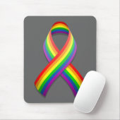 Rainbow Awareness Ribbon Mousepad Muismat (Met muis)