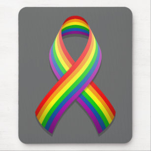 Rainbow Awareness Ribbon Mousepad Muismat