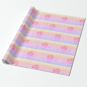 Rainbow Baby Baby Bird Colorful Baby shower Cadeaupapier
