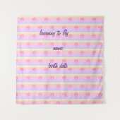 Rainbow Baby Baby Bird leren om te vliegen kleurri Wandkleed (Voorkant)