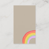 Rainbow Baby Baby shower Diaper Raffle Kaart Visitekaartje (Achterkant)