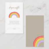 Rainbow Baby Baby shower Diaper Raffle Kaart Visitekaartje (Voorkant / Achterkant)