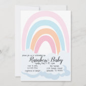 Rainbow Baby Babyshower Uitnodiging (Voorkant)