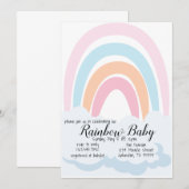 Rainbow Baby Babyshower Uitnodiging (Voorkant / Achterkant)