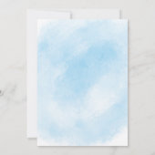 Rainbow Baby (blauw) Uitnodiging voor douchen (Achterkant)