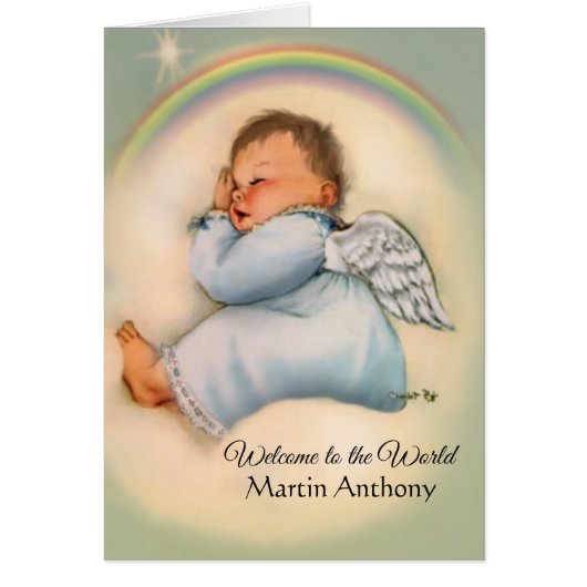 Rainbow Baby Boy Angel Religious Scripts Verse (Voorkant)