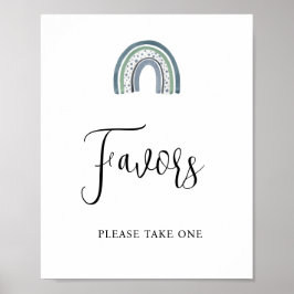 Rainbow Baby Boy geeft de voorkeur aan Baby shower Poster