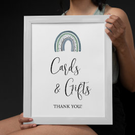 Rainbow Baby Boy Kaarten en geschenken Baby shower Poster