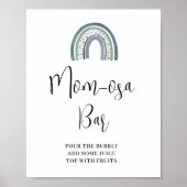 Rainbow Baby Boy Mom-osa Bar Baby shower Teken Poster (Voorkant)