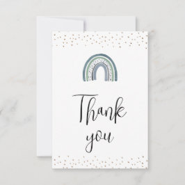 Rainbow Baby Boy Shower Dank u kaart