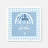Rainbow Baby Boys Gepersonaliseerd blauw hart Servet (Voorkant)