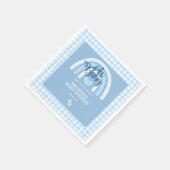 Rainbow Baby Boys Gepersonaliseerd blauw hart Servet (Hoek)