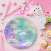 Rainbow Baby Butterfly Fairy Baby shower Papieren Bordje (Feest)