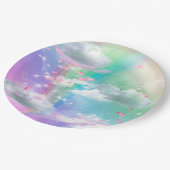 Rainbow Baby Butterfly Fairy Baby shower Papieren Bordje (Gekanteld)