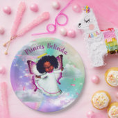 Rainbow Baby Butterfly Fairy Baby shower Papieren Bordje (Feest)