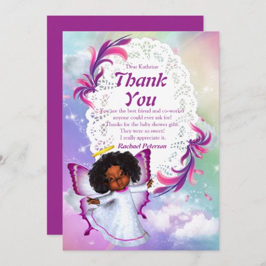 Rainbow Baby Butterfly Hartelijk dank Bedankkaart (Voorkant / Achterkant)