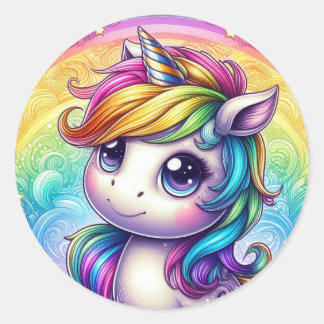 Rainbow baby eenhoorn stickers