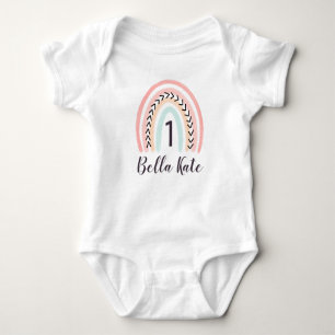 Rainbow Baby eerste verjaardagsfeest outfit Romper