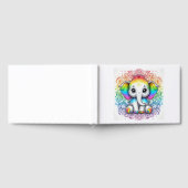 Rainbow baby elephant guest book gastenboek (Volledig)