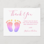 Rainbow Baby Feet Baby shower Hartelijk dank Briefkaart (Voorkant)