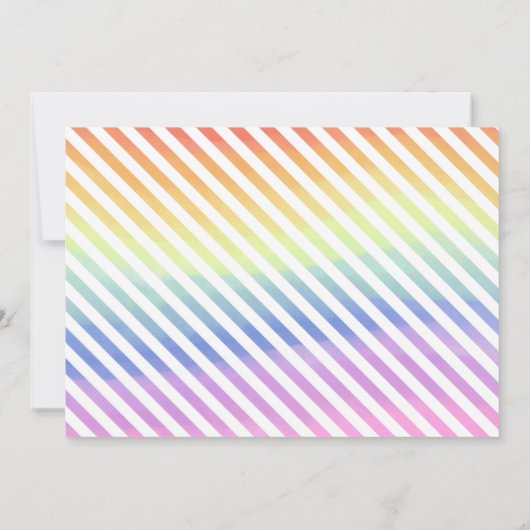 Rainbow Baby Geboorteaankondiging Welkom Aankondiging (Achterkant)