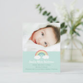 Rainbow Baby geboortemelding foto Briefkaart (Staand voorkant)