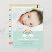 Rainbow Baby geboortemelding foto Briefkaart (Voorkant / Achterkant)