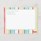 Rainbow Baby geboortemelding foto Briefkaart (Achterkant)