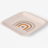 Rainbow Baby genderneutraal Modern Papieren Bordje (Gebogen)