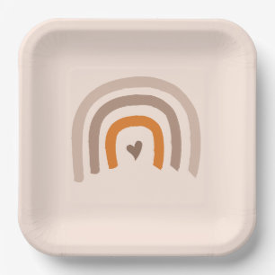 Rainbow Baby genderneutraal Modern Papieren Bordje