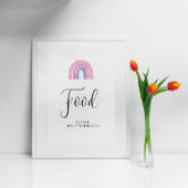 Rainbow Baby Girl Food Baby shower Teken Poster