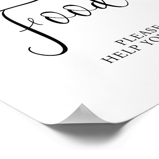 Rainbow Baby Girl Food Baby shower Teken Poster (Hoek)