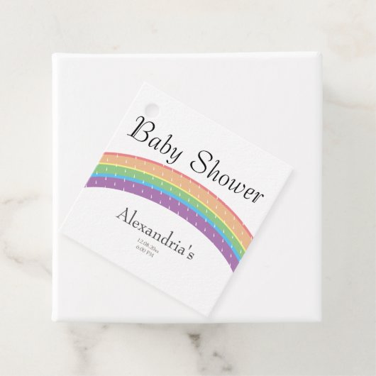 Rainbow Baby Girl of boy Baby shower party Bedankjes Labels (In situ)