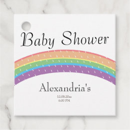 Rainbow Baby Girl of boy Baby shower party Bedankjes Labels