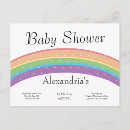 Rainbow Baby Girl of boy Baby shower party Briefkaart