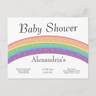 Rainbow Baby Girl of boy Baby shower party Briefkaart