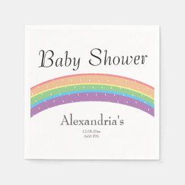 Rainbow Baby Girl of boy Baby shower party Servet