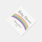 Rainbow Baby Girl of boy Baby shower party Servet (Hoek)