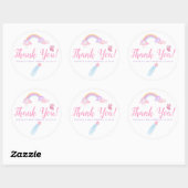 Rainbow Baby Girl Shower Bedankt Ronde Sticker (Vel)